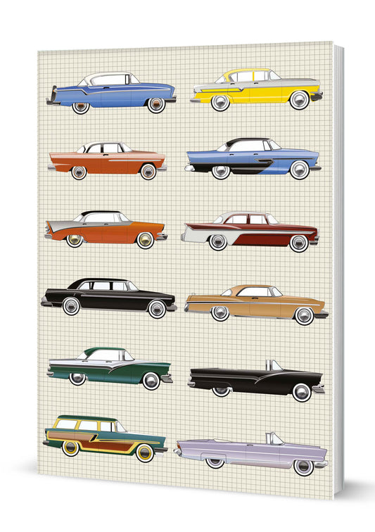 Classic American Cars A5 Softback Notebook (MINIMUM ORDER QUANITY x 6 UNITS )