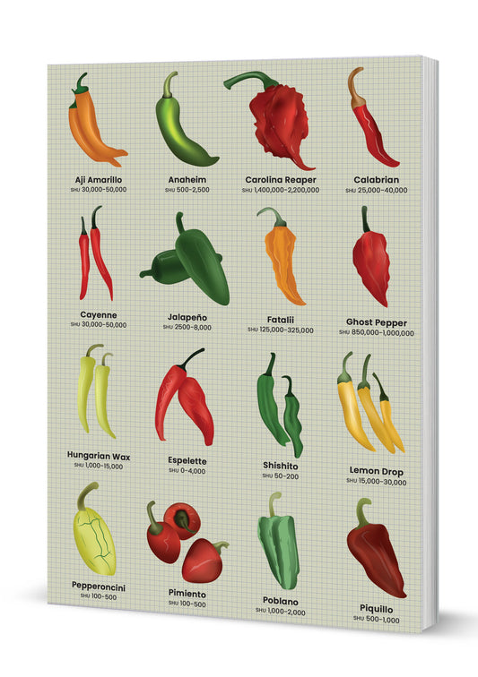 Chillies Softback Notebook A5 120 pages lined (MINIMUM ORDER QUANITY x 6 UNITS )