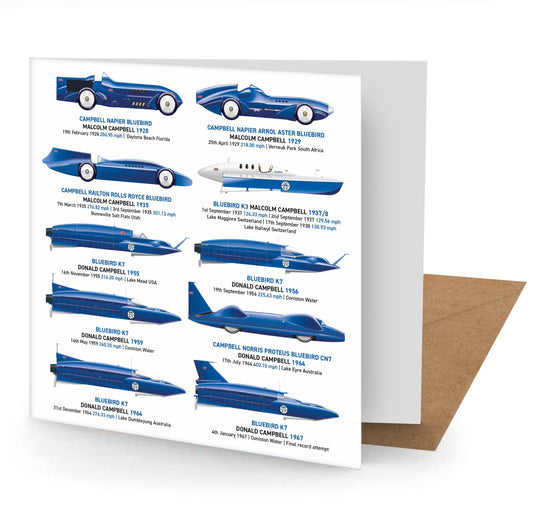 Bluebird Greetings Card 150x150mm Blank (MINIMUM ORDER QUANITY x 6 UNITS )