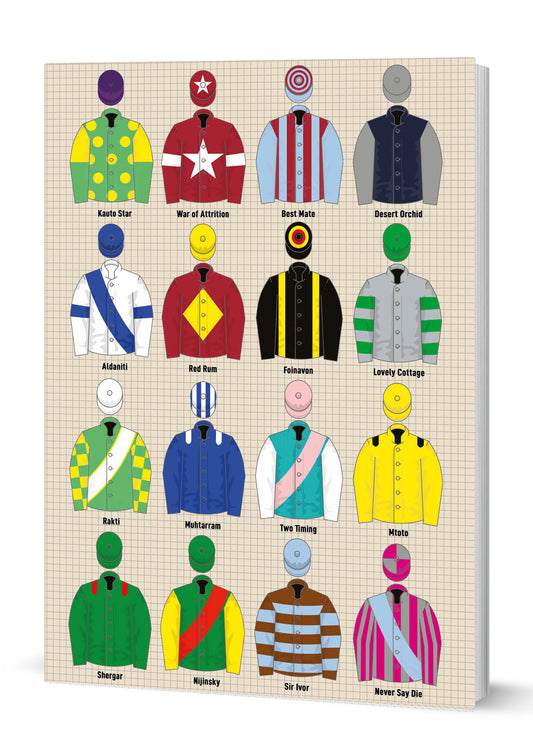 Vintage Jockey Tops A5 Softback Notebook (MINIMUM ORDER QUANITY x 6 UNITS )