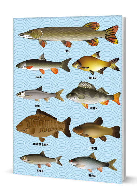 Coarse Fish A5 Softback Notebook (MINIMUM ORDER QUANITY x 6 UNITS )