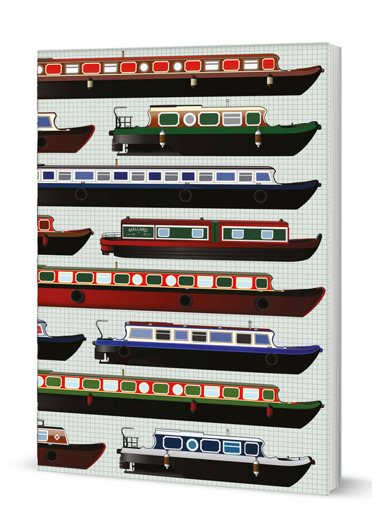 Canal Boats A5 Softback Notebook (MINIMUM ORDER QUANITY x 6 UNITS )