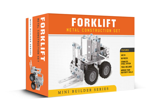 Mini Builder Series Forklift Metal Construction Set (MINIMUM ORDER QUANITY x 6 UNITS)