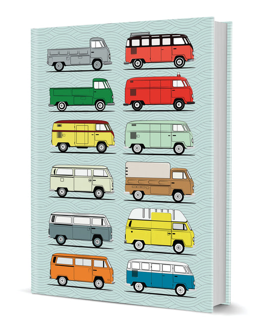 Camper Van Hardback Notebook A5 120 pages lined (MINIMUM ORDER QUANITY x 6 UNITS)