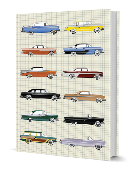 Classic American Cars Hardback Notebook A5 120 pages lined (MINIMUM ORDER QUANITY x 6 UNITS )