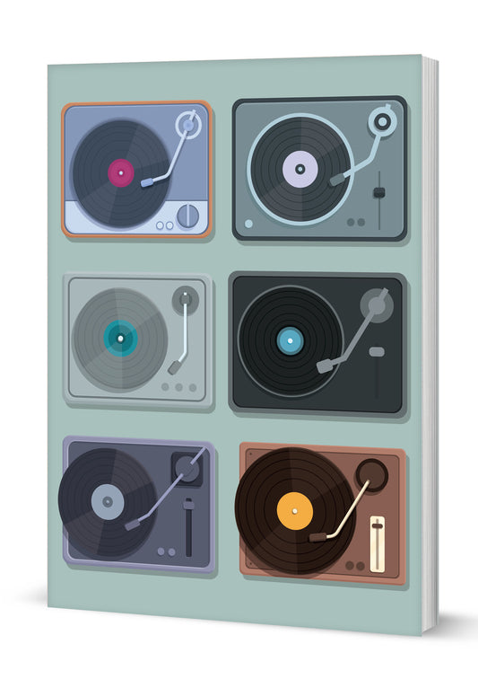 Turntables A5 Softback Notebook (MINIMUM ORDER QUANITY x 6 UNITS )