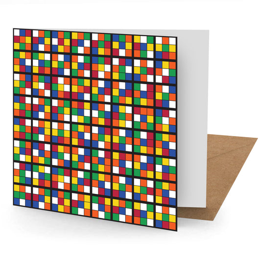 Cube Puzzle Greetings Card 150x150mm Blank (MINIMUM ORDER QUANITY x 6 UNITS )