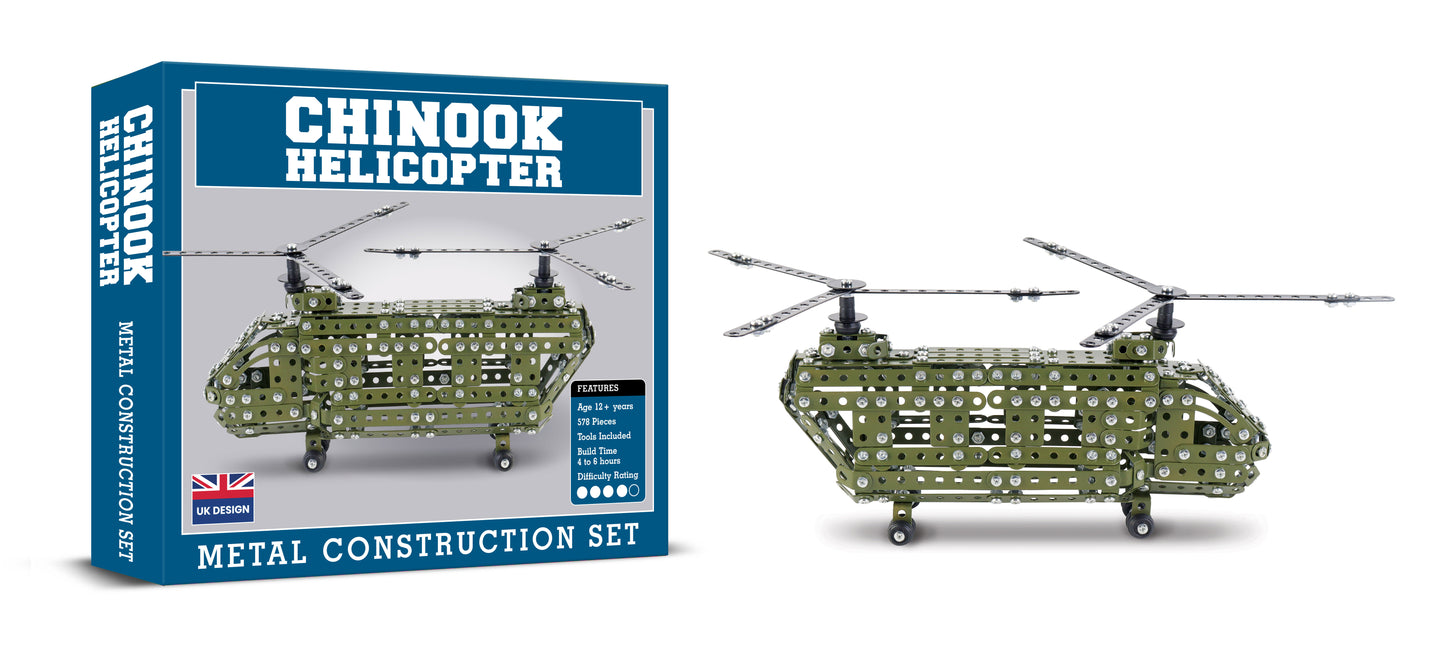 Chinook Helicopter Metal Construction Set (MINIMUM ORDER QUANITY x 4 UNITS )
