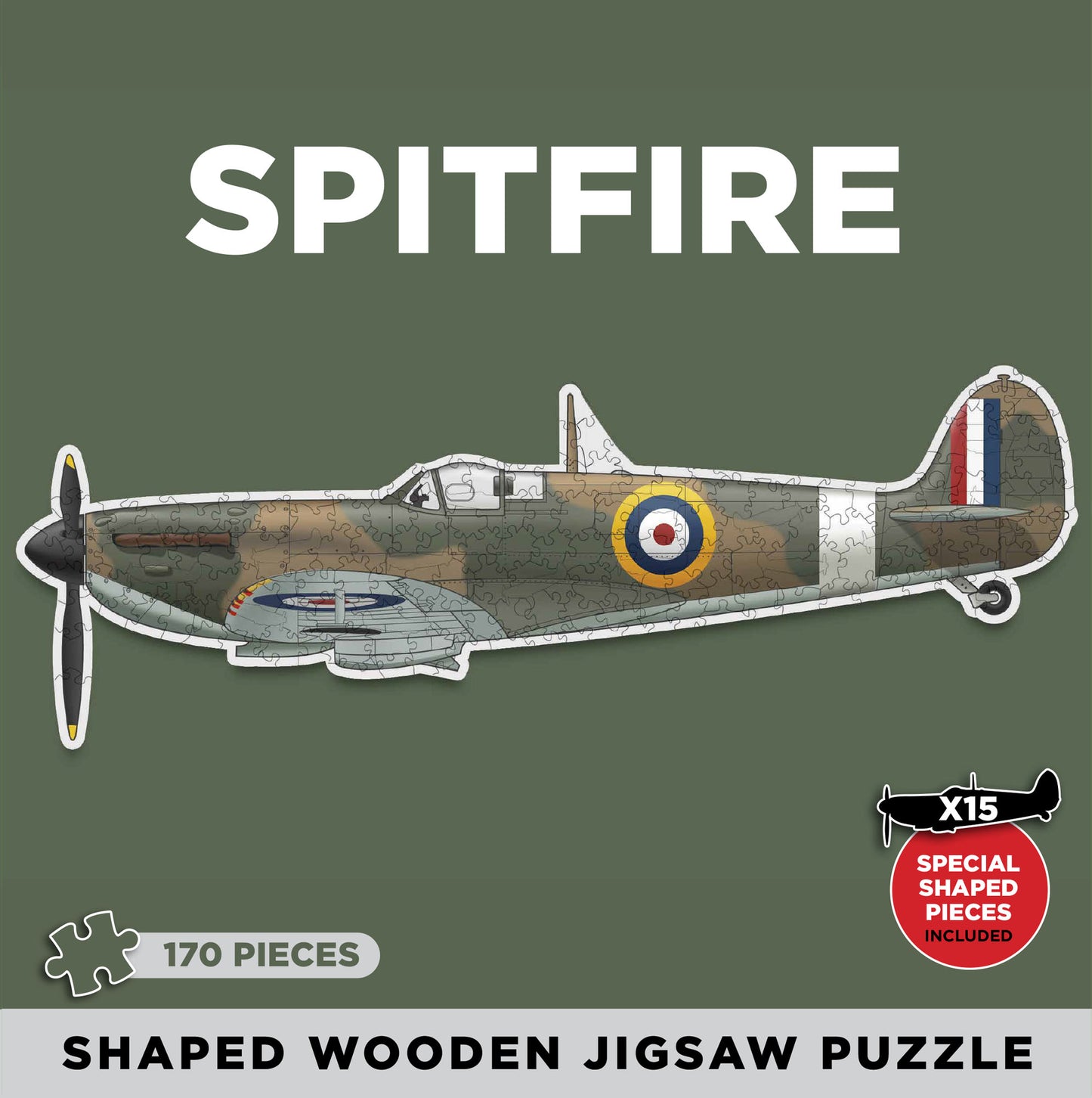Spitfire Shaped Wooden Jigsaw (MINIMUM ORDER QUANITY x 4 UNITS )