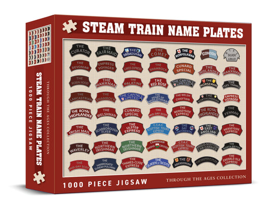 Steam Train Name Plates 1000 Piece Jigsaw (MINIMUM ORDER QUANITY x 4 UNITS )