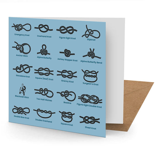 Knots Greetings Card 150x150cm blank (MINIMUM ORDER QUANITY x 6 UNITS )