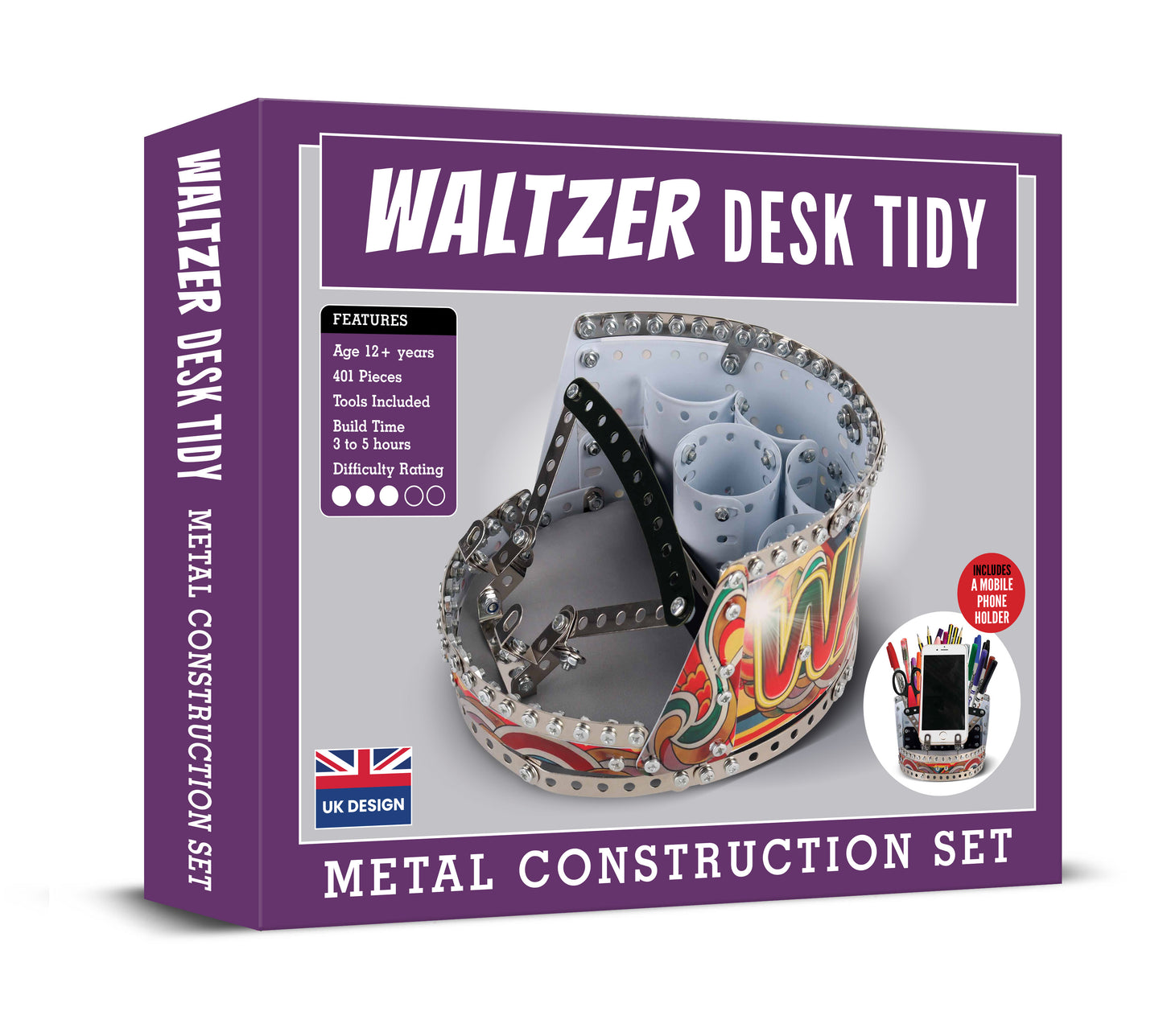 Waltzer Desk Tidy Metal Construction Set