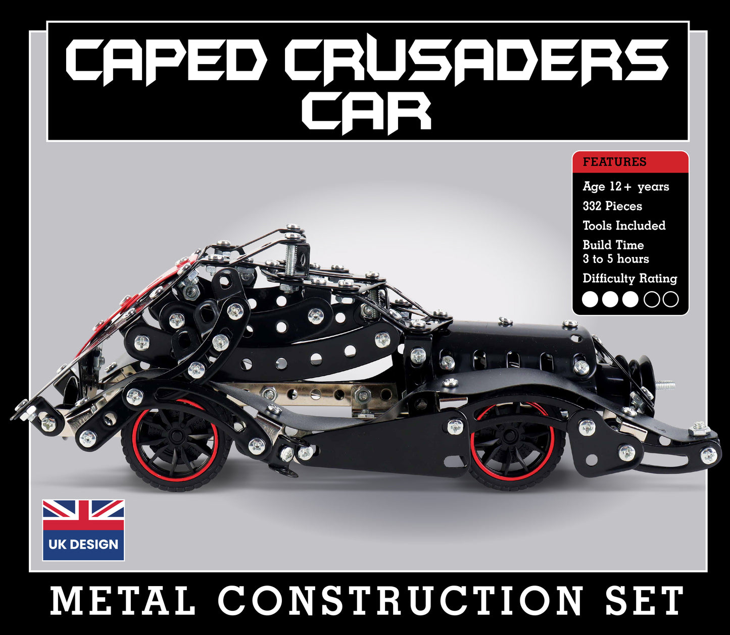 Caped Crusaders Car Metal Construction Set (MINIMUM ORDER QUANITY x 4 UNITS )