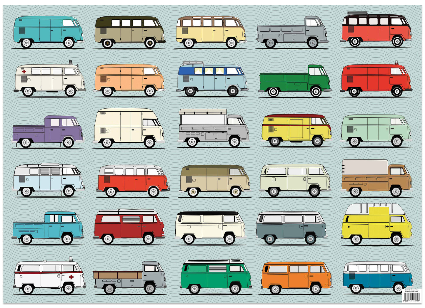 Vintage Classic Vehicles Wrapping Paper Tube