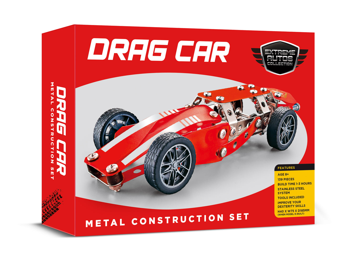 Drag Car Racer Metal Construction Set