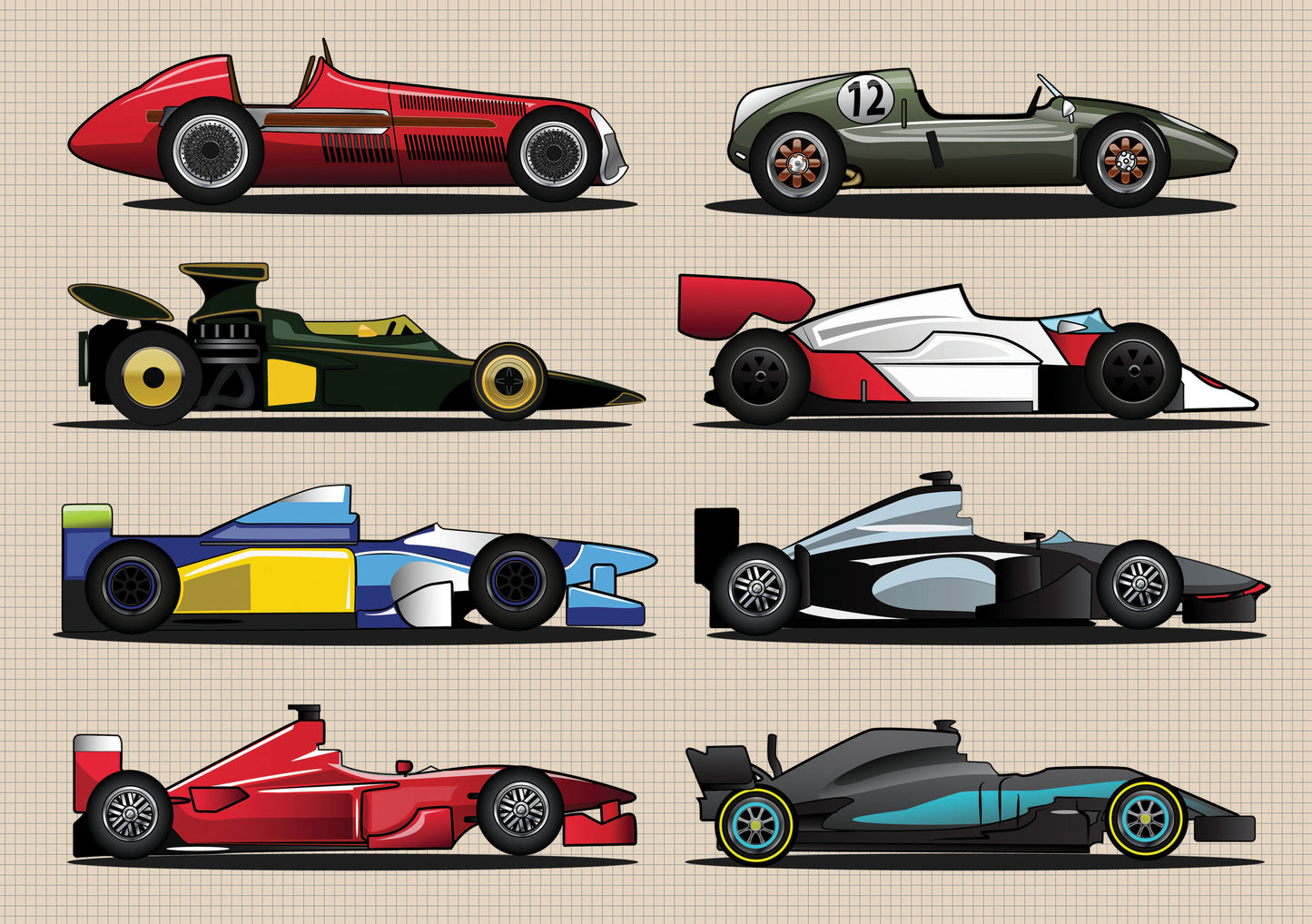 Grand Prix Cars 99 Piece Jigsaw (MINIMUM ORDER QUANITY x 4 UNITS)
