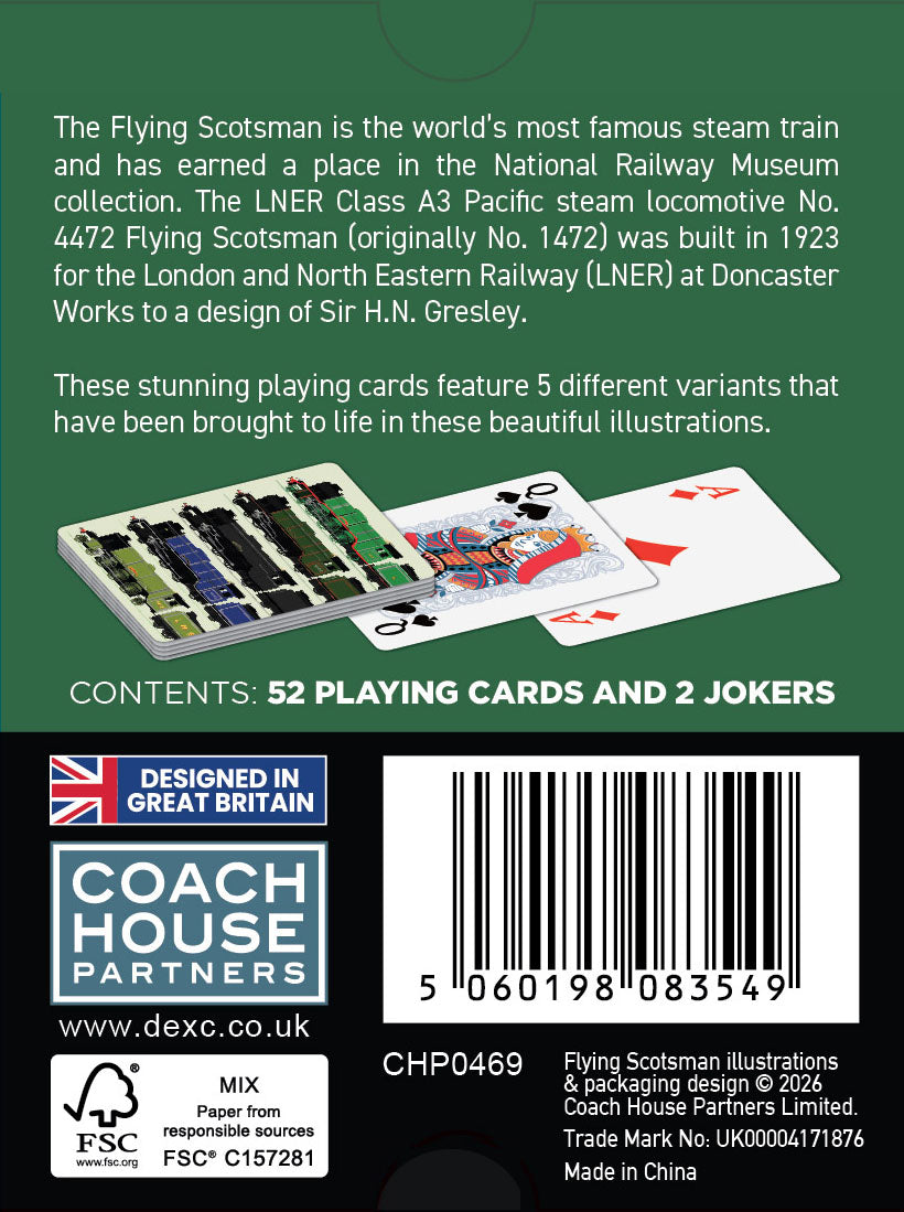 Flying Scotsman Playing Cards (MINIMUM ORDER QUANTITY x 6 UNITS)