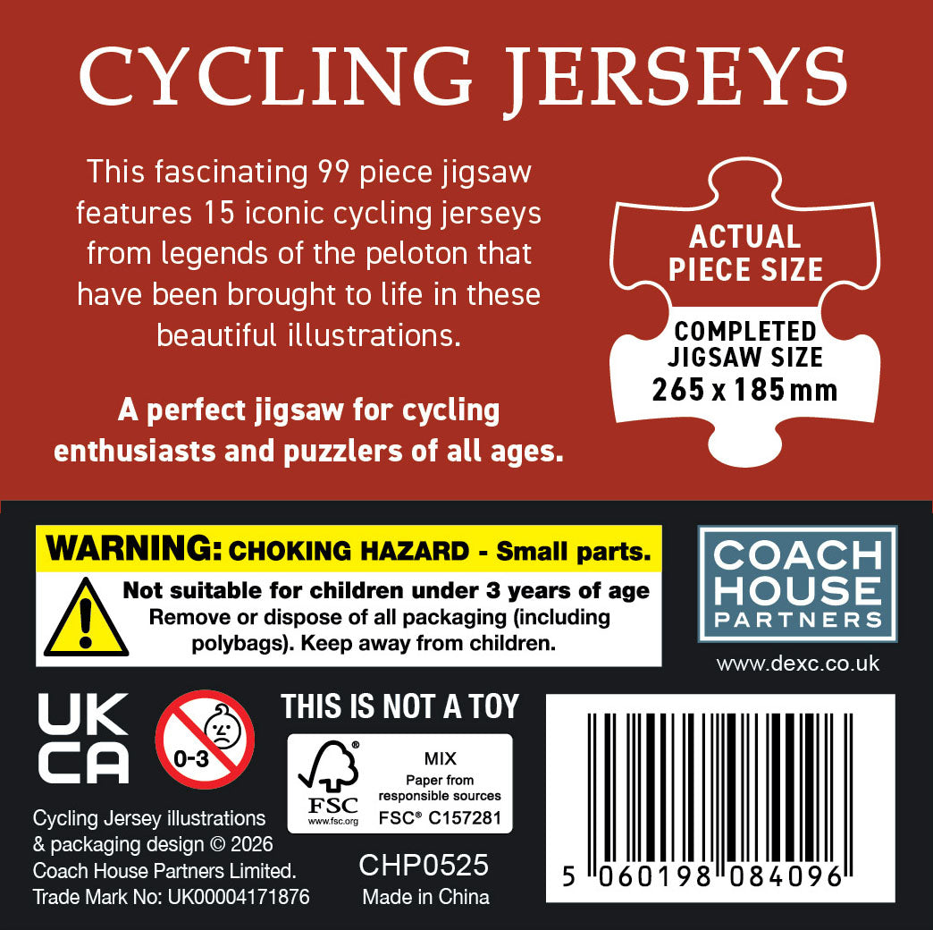 Cycling Jerseys 99 Piece Jigsaw (MINIMUM ORDER QUANTITY x 6 UNITS)