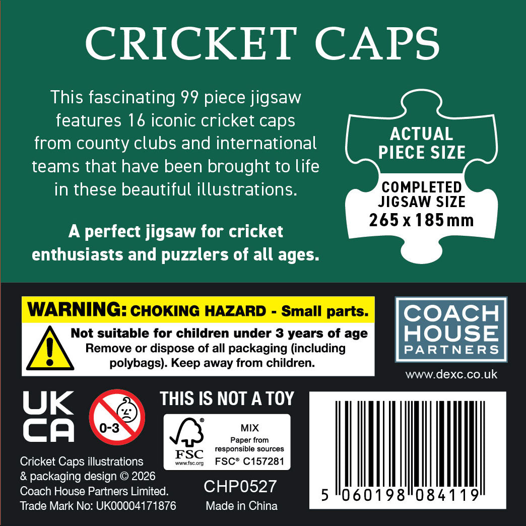 Cricket Caps 99 Piece Jigsaw (MINIMUM ORDER QUANTITY x 6 UNITS)
