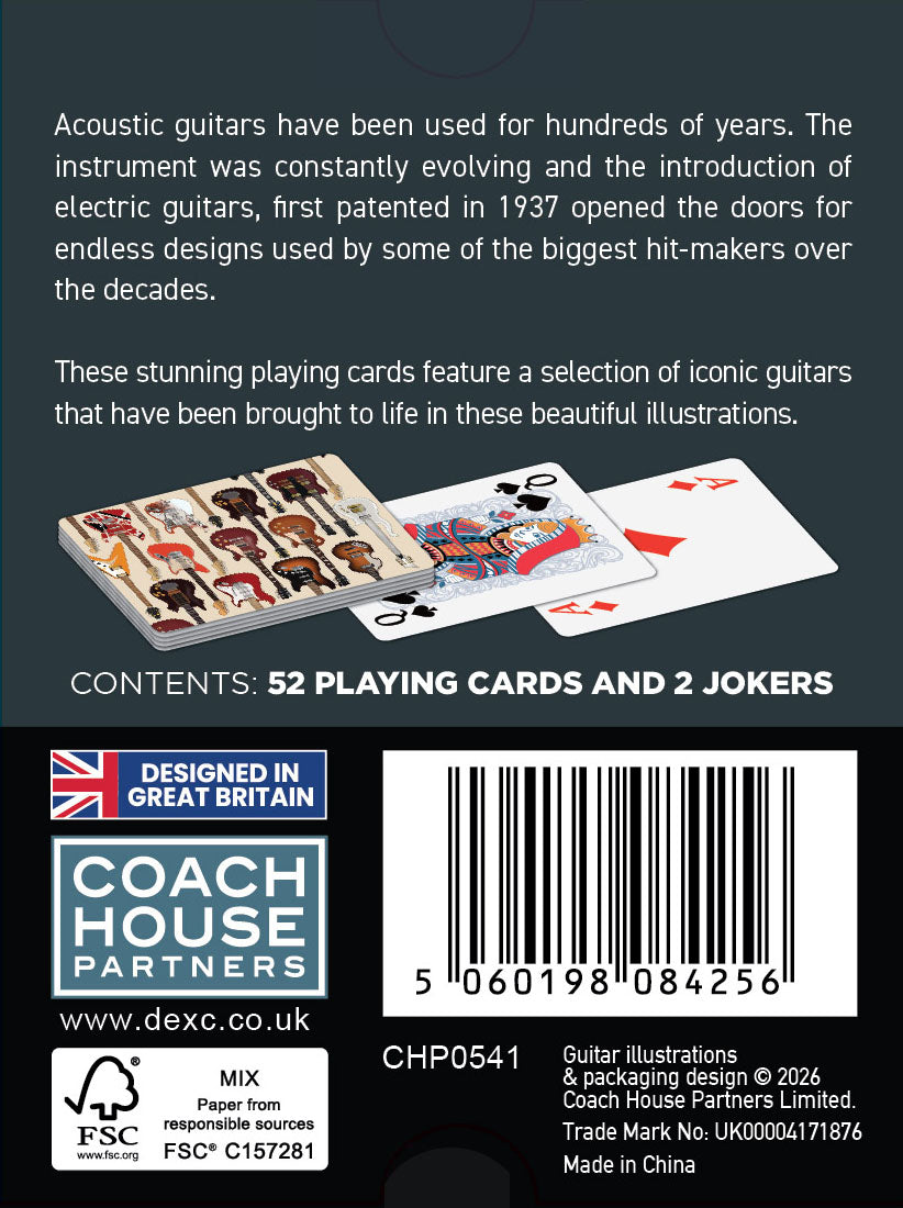 Guitars Playing Cards (MINIMUM ORDER QUANTITY x 6 UNITS)