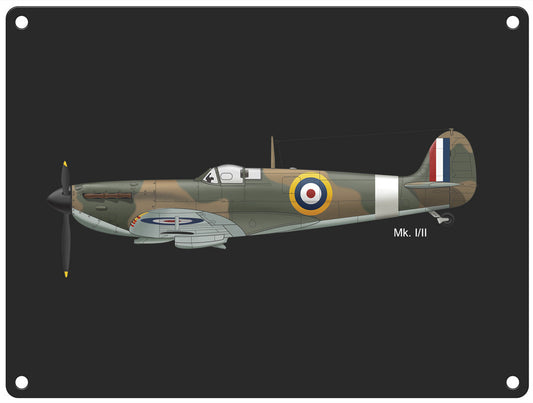 Spitfire Metal Sign 15x20cm  (MINIMUM ORDER QUANITY x 4 UNITS )