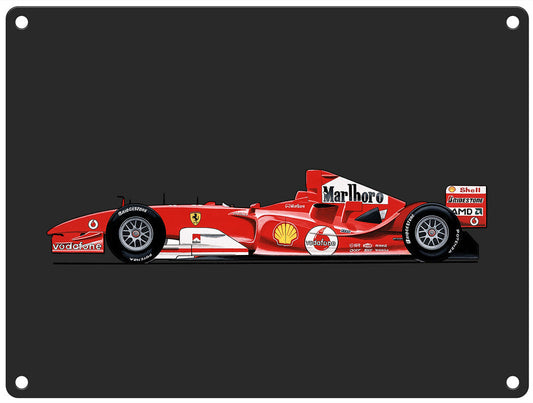 Ferrari Racing Car Metal Sign 15x20cm (MINIMUM ORDER QUANITY x 4 UNITS )
