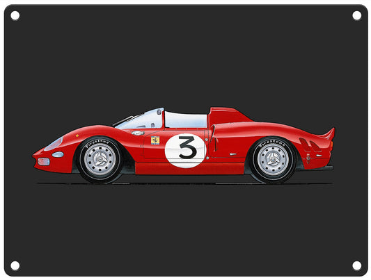 Ferrari Sports Car Metal Sign 15x20cm (MINIMUM ORDER QUANITY x 4 UNITS)