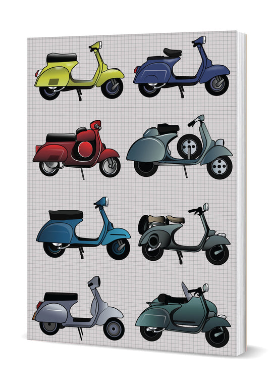 Scooters A5 Softback Notebook (MINIMUM ORDER QUANITY x 6 UNITS )