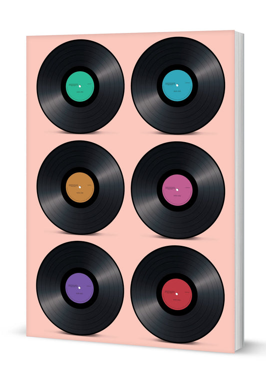Vinyl Records A5 Softback Notebook (MINIMUM ORDER QUANITY x 6 UNITS )