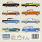 Classic American Cars Greetings Card (150x150 blank)