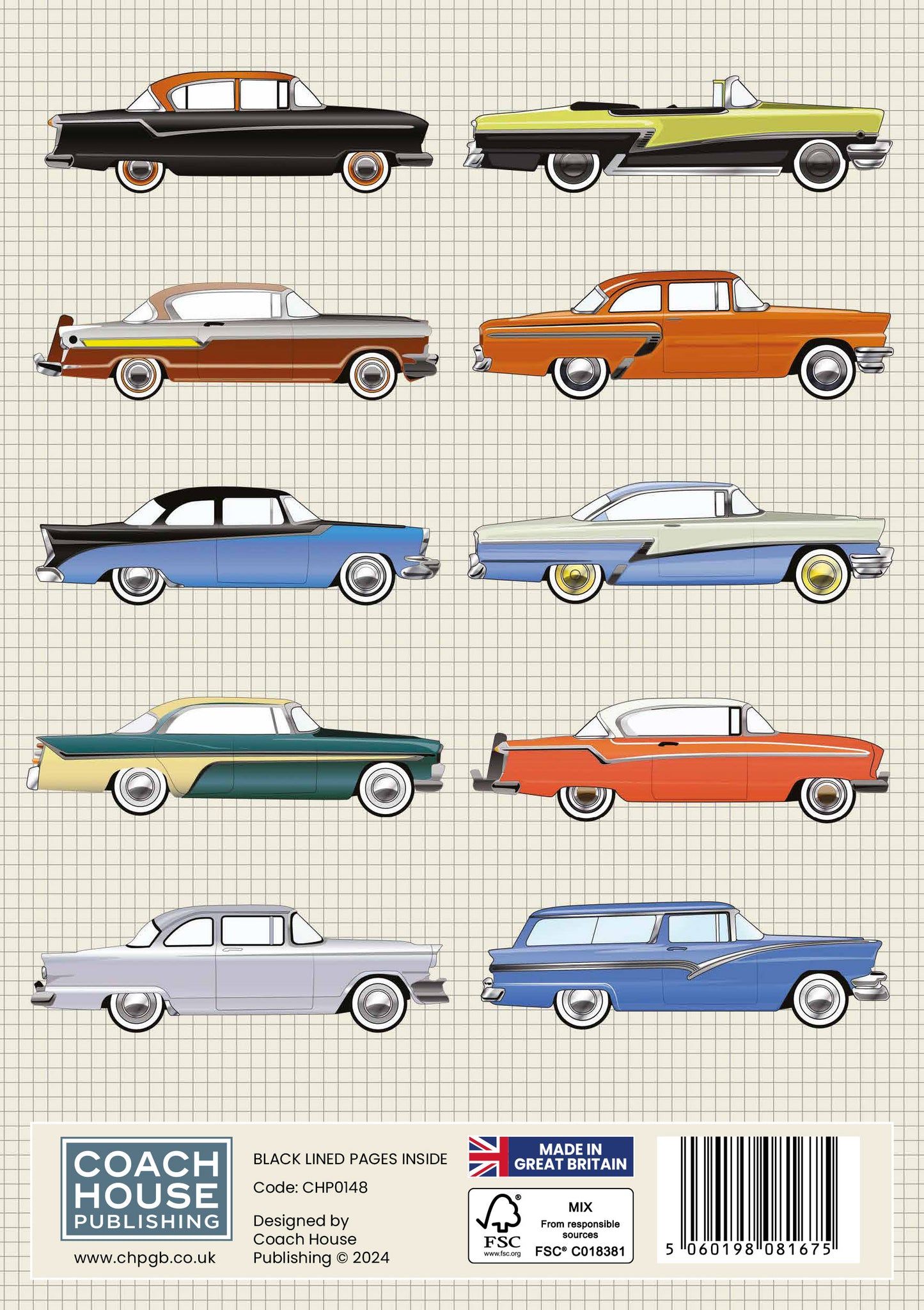 Classic American Cars A5 Softback Notebook