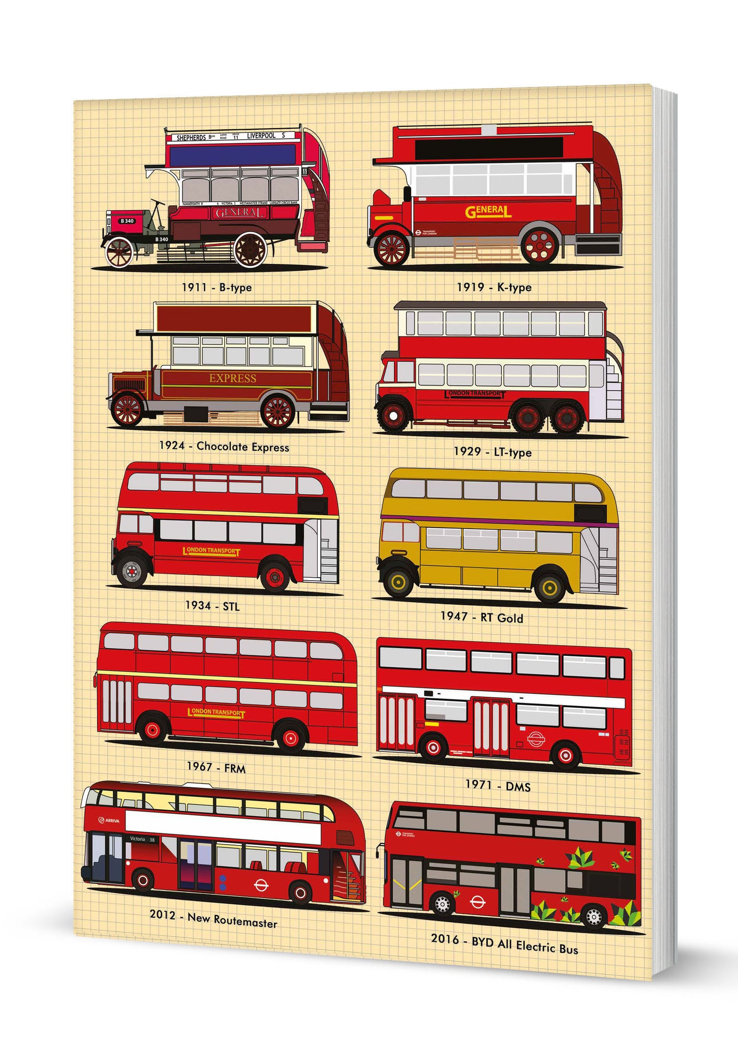 London Buses A5 Softback Notebook