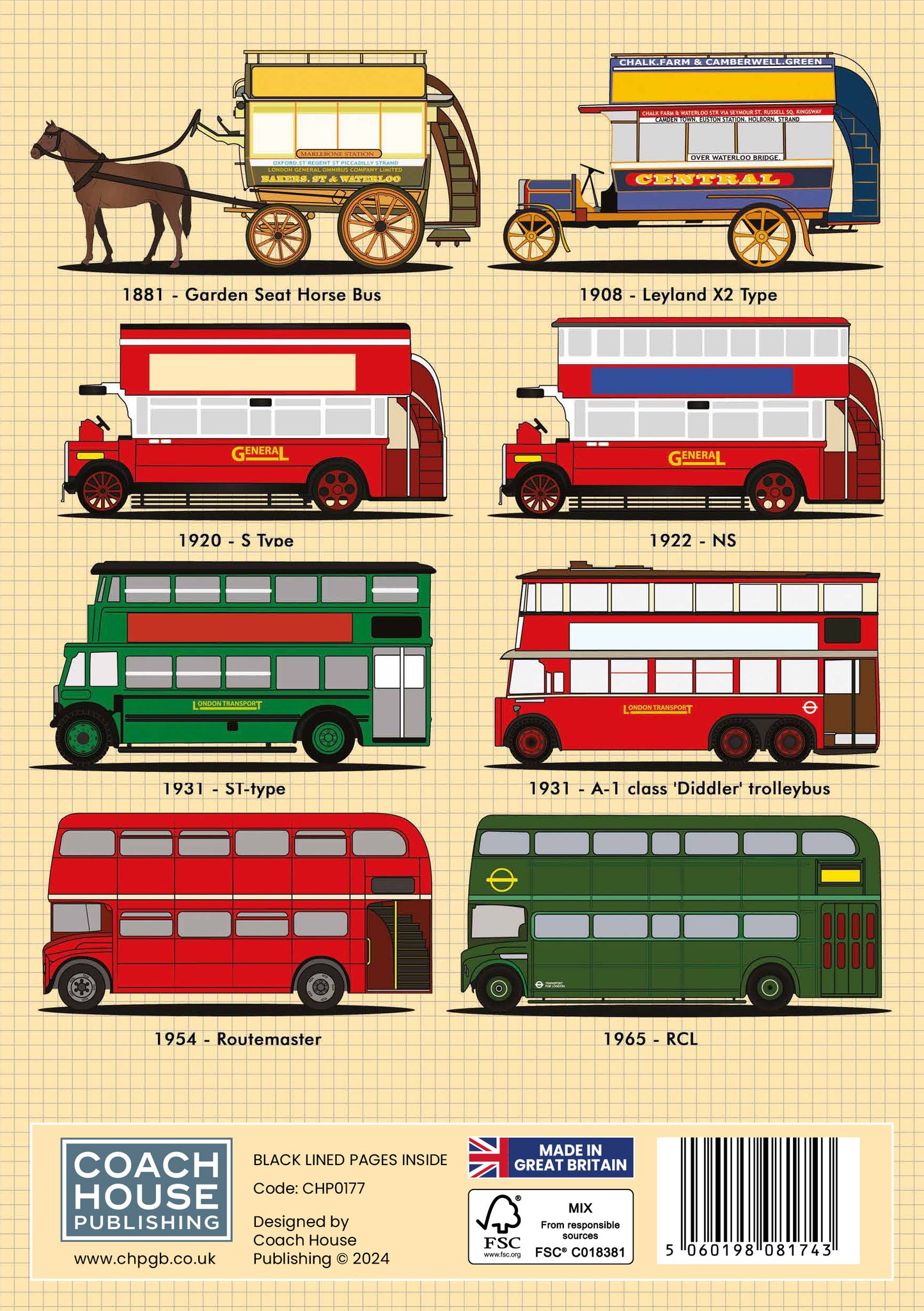 London Buses A5 Softback Notebook