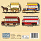 London Buses Greetings Card (150x150 blank)