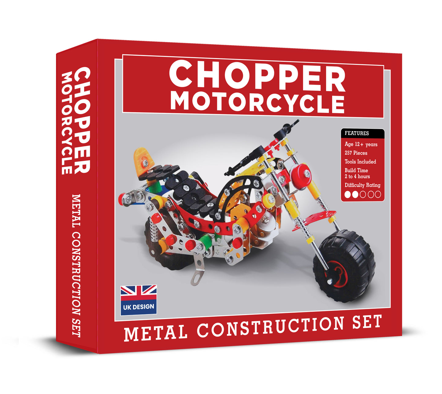 Chopper Motorcycle Metal Construction Set