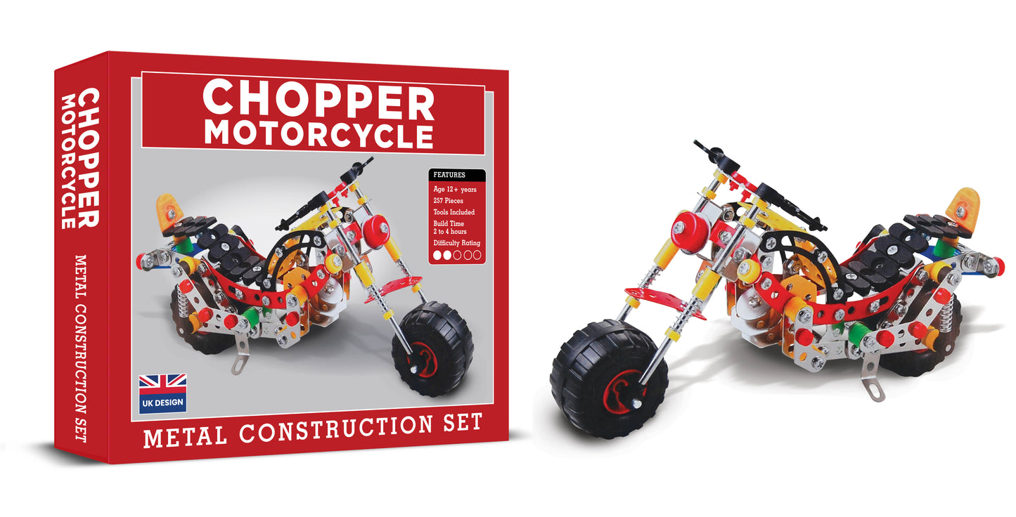 Chopper Motorcycle Metal Construction Set