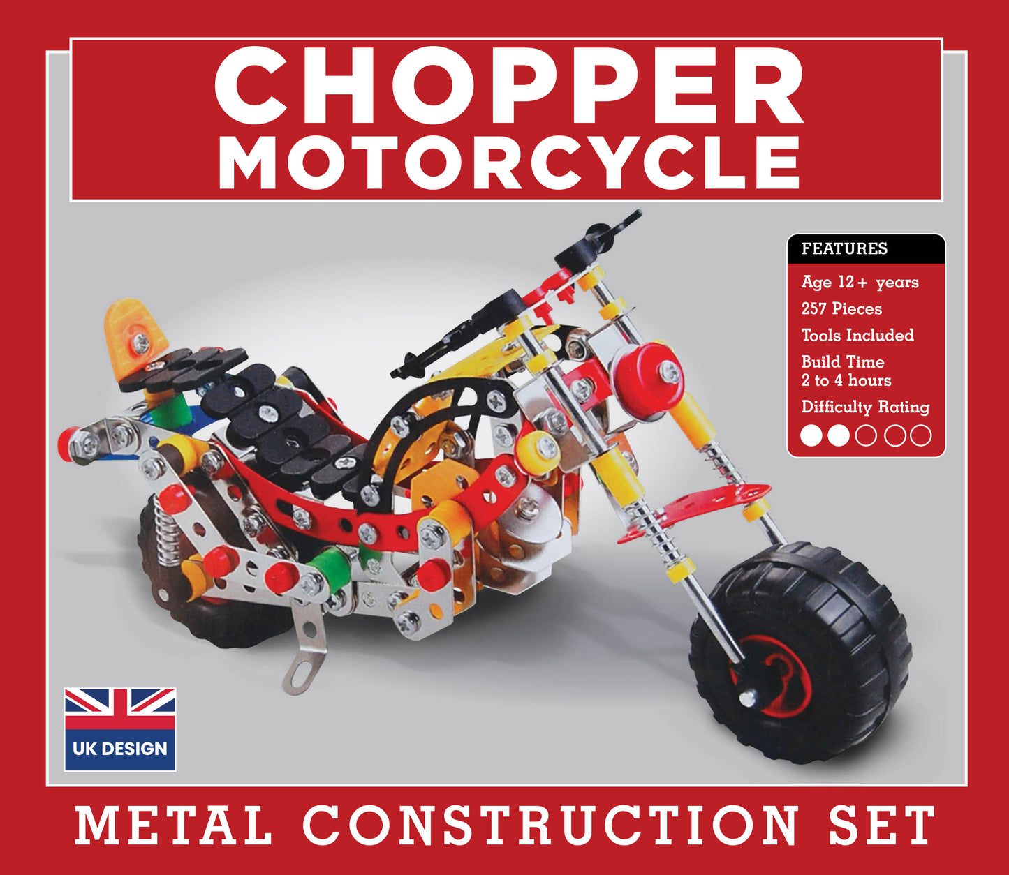 Chopper Motorcycle Metal Construction Set