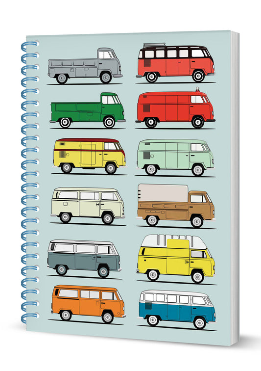 Camper Van Spiral Bound Notebook (MINIMUM ORDER QUANTITY x 4 UNITS )