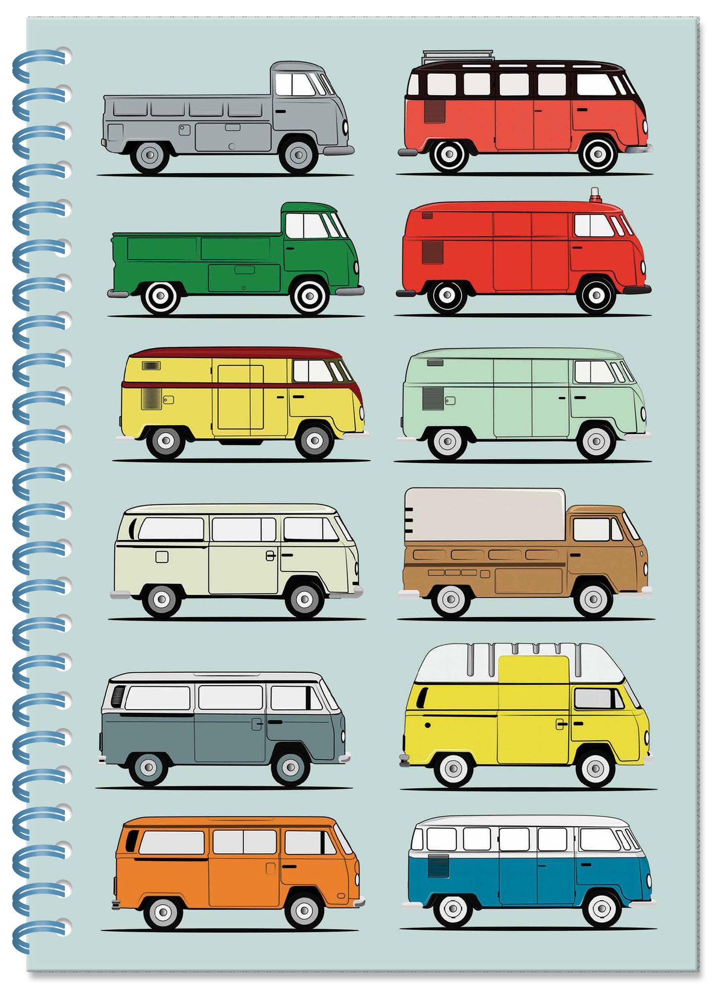 Camper Van Spiral Bound Notebook  (A5 Lined Pages) (MINIMUM ORDER QUANTITY x 4 UNITS )