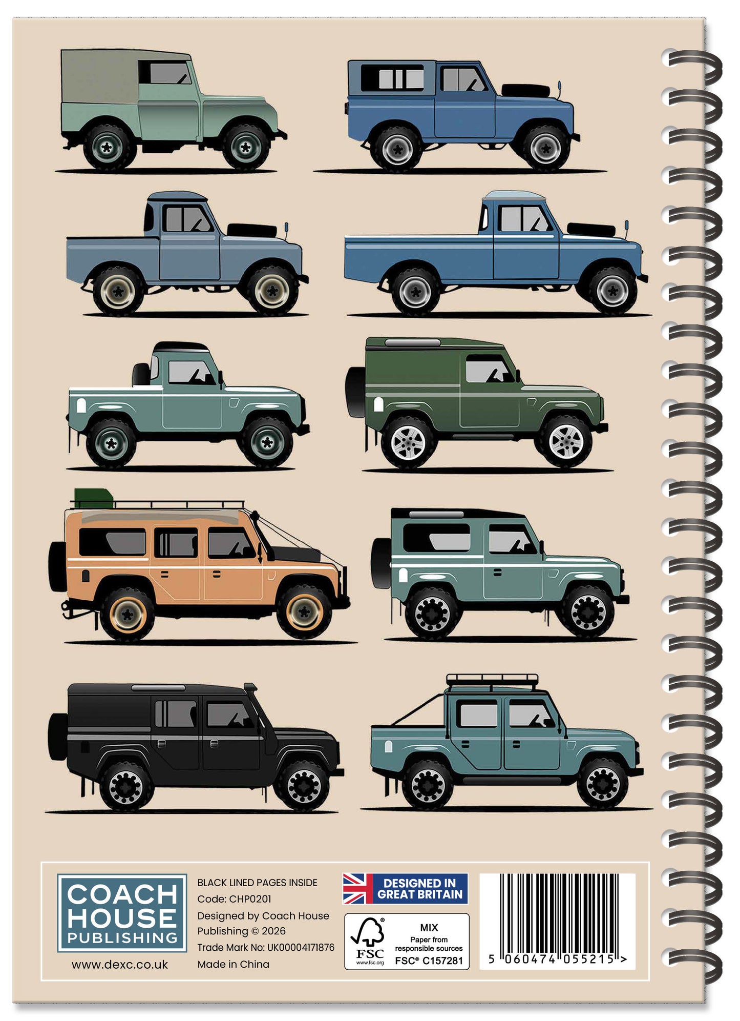 Landy Spiral Bound Notebook (A5 lined pages) (MINIMUM ORDER QUANTITY x 4 UNITS )