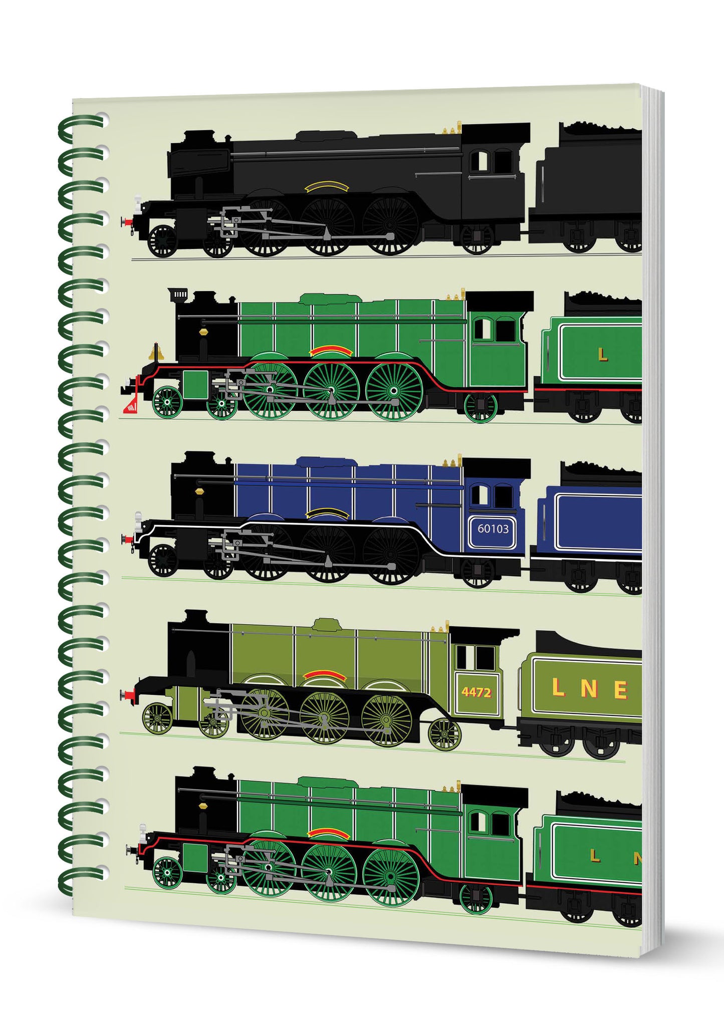 Flying Scotsman Spiral Bound Notebook (A5 lined pages ) (MINIMUM ORDER QUANTITY x 4 UNITS )