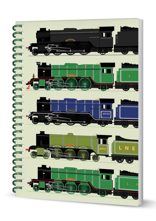 Flying Scotsman Spiral Bound Notebook (MINIMUM ORDER QUANTITY x 4 UNITS )