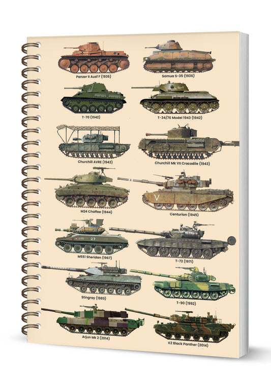 Tanks Spiral Bound Notebook (MINIMUM ORDER QUANTITY x 4 UNITS )