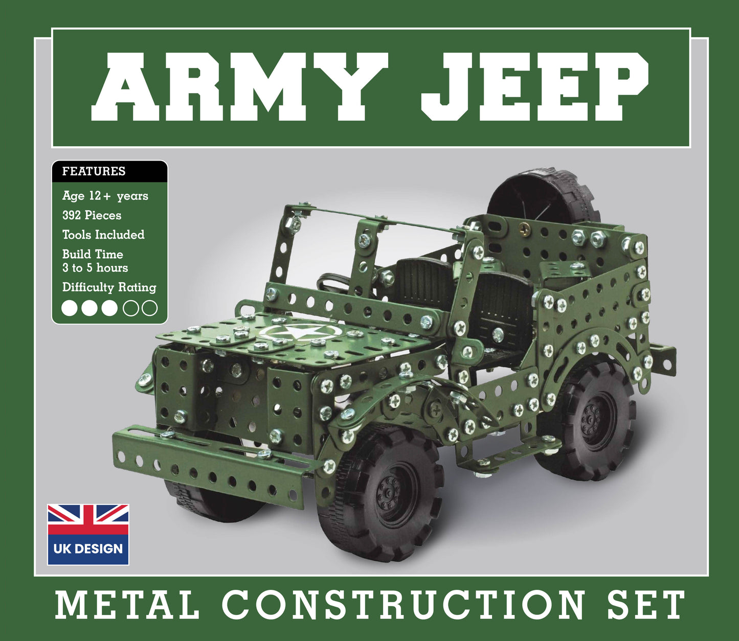 Army Jeep Metal Construction Set