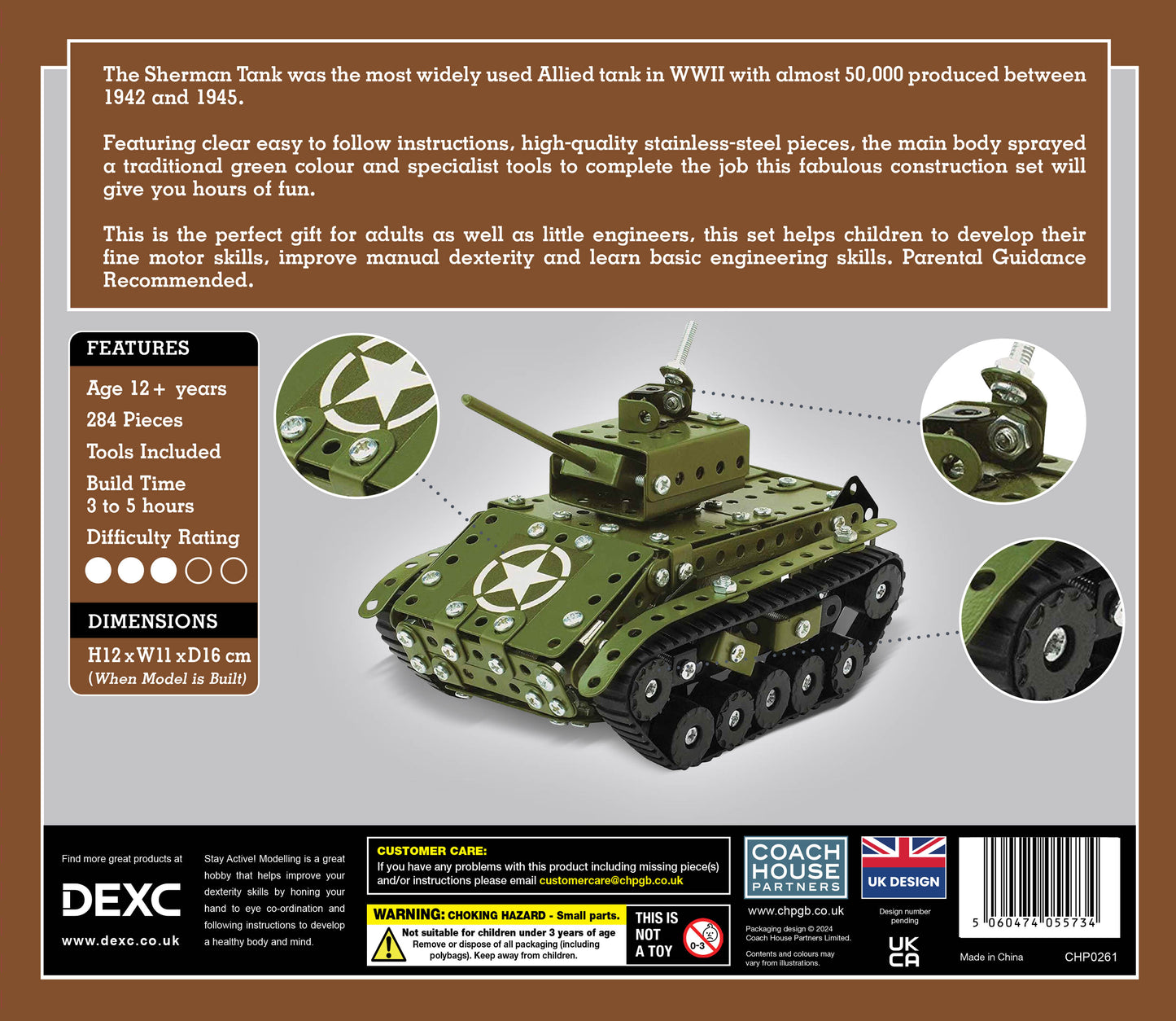 Sherman Tank Metal Construction Set