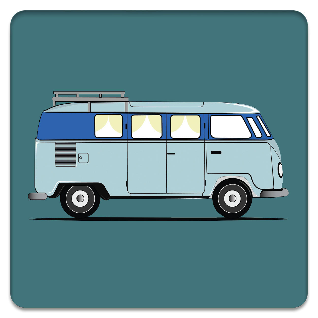 Camper Van Bamboo Drinks Coaster