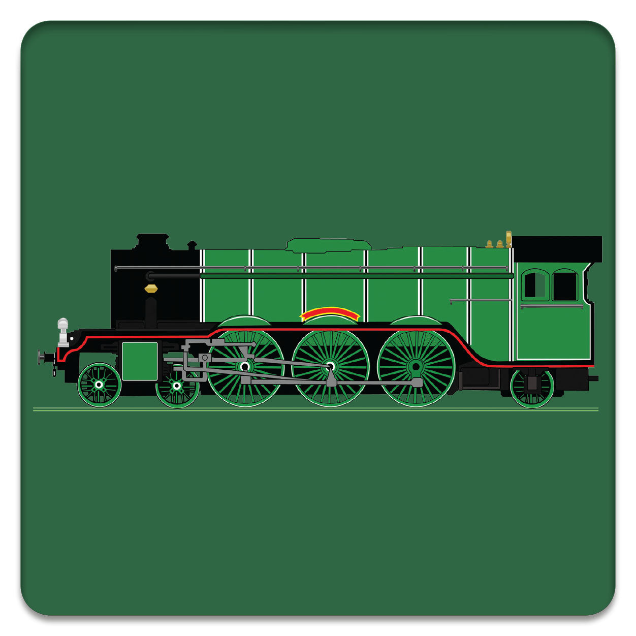 Flying Scotsman Bamboo Drinks Coaster