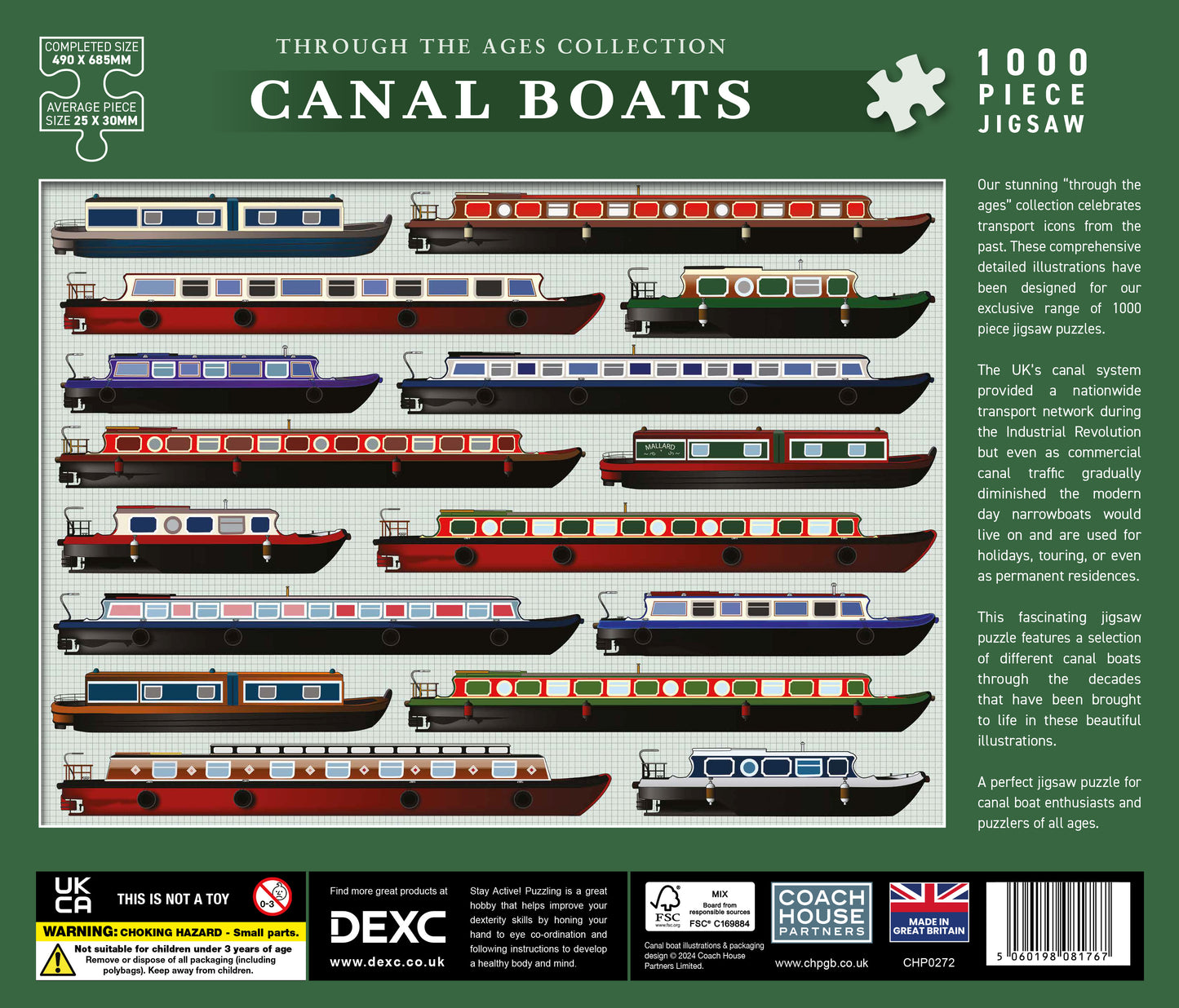 Canal Boats 1000 Piece Jigsaw Puzzle