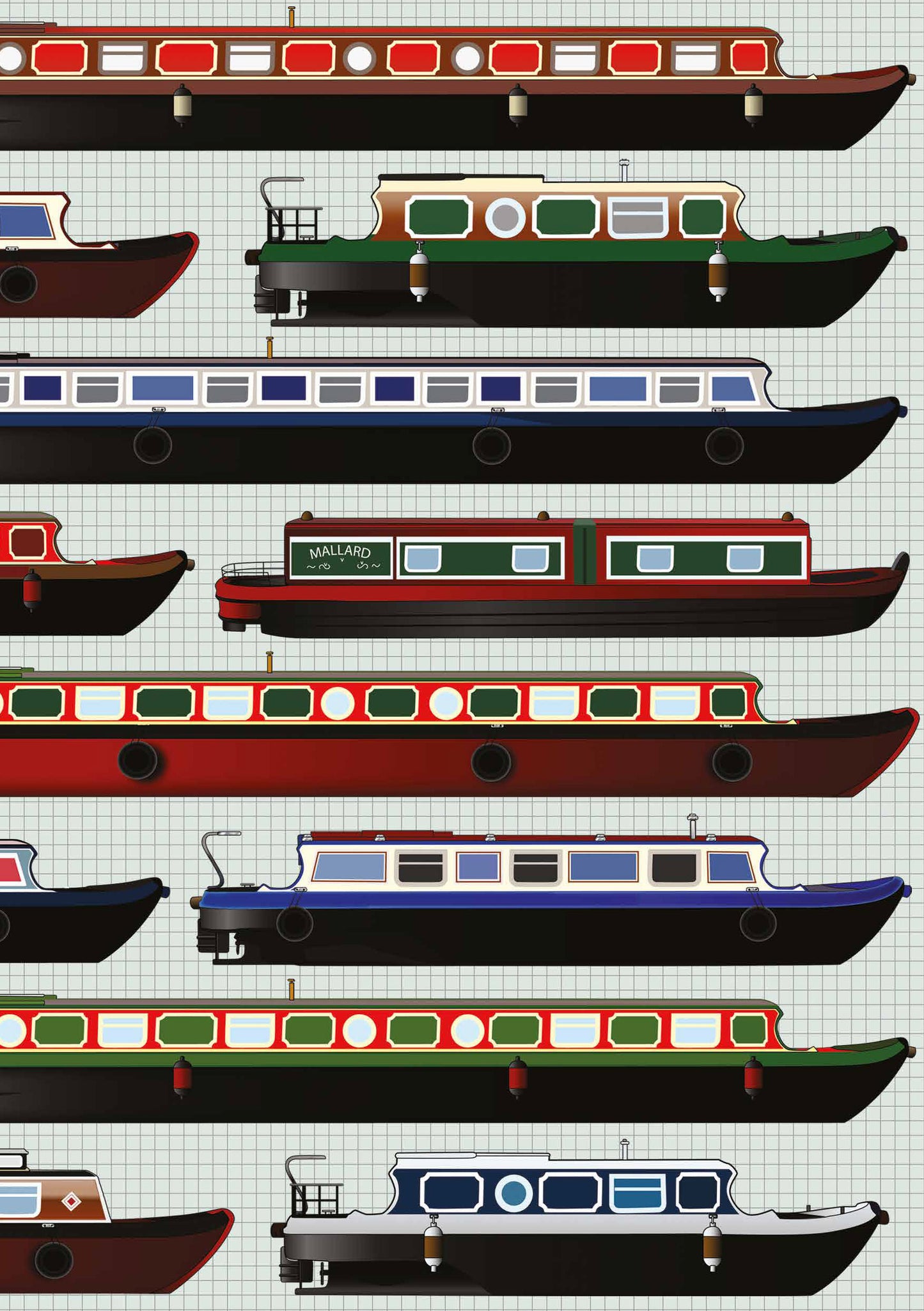 Canal Boats A5 Softback Notebook