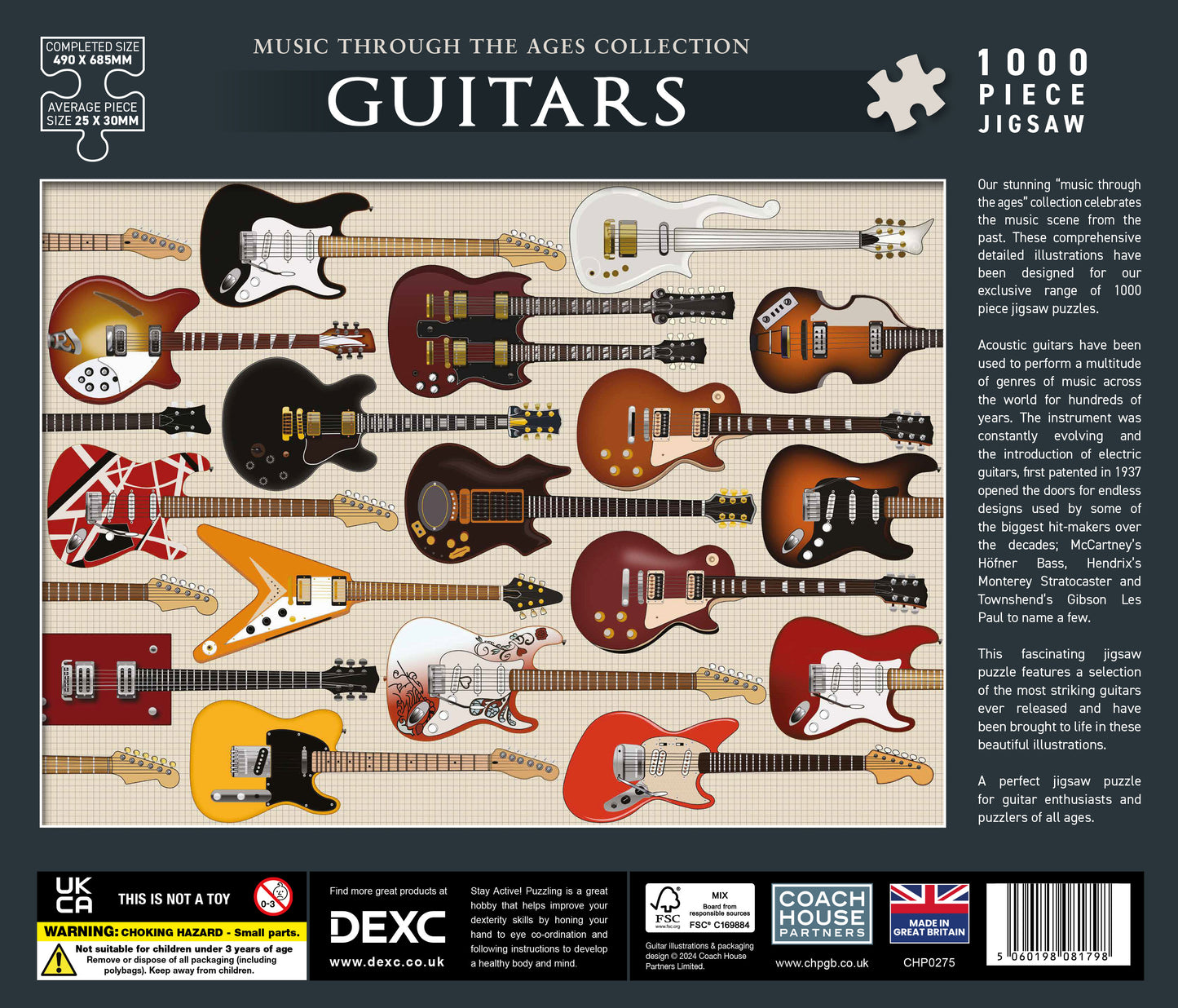 Guitars 1000 Piece Jigsaw Puzzle